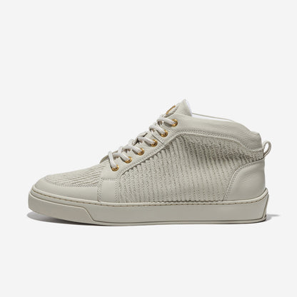 Mid Top - Ezio - Beige Leather Stripe