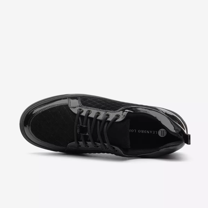 Low Top - Ezio - Black Varnish Velour