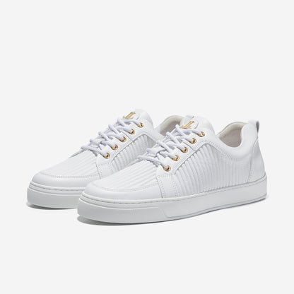 Low Top - Ezio - White Leather Stripe