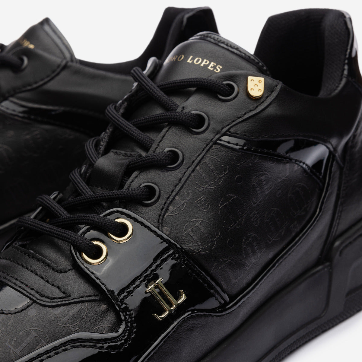 Low Top - Jordy V - Black Varnish Gold